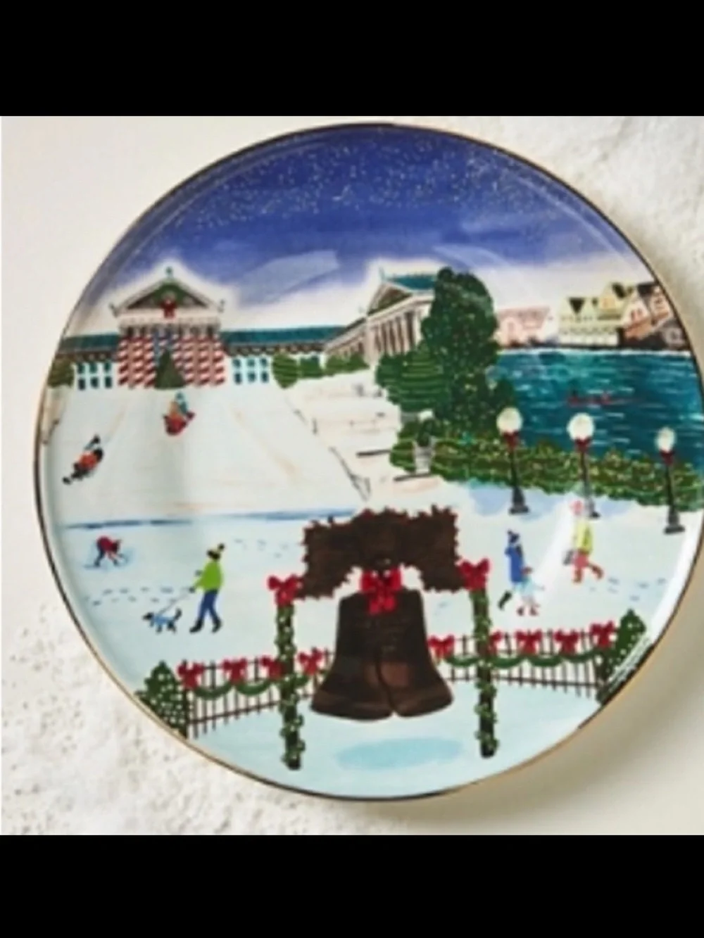 Anthropologie Holiday In The City Dessert Plate Philly 2024 Collection New